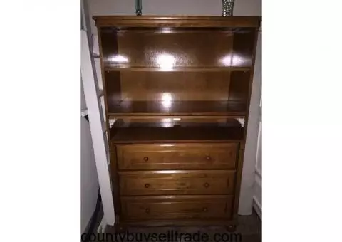 bookcase/changing table w/ 3 drawers