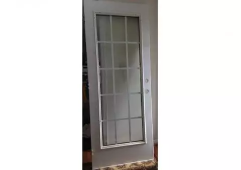 32X80 Steel Exterior Full Glass Slab Door