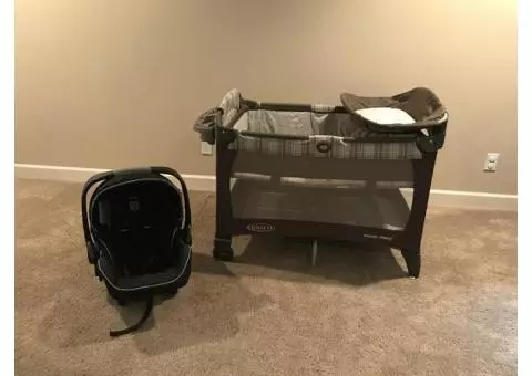 Baby Items (Britax carseat, pack-n-play, swing, bouncer, activity sets, Baby Bjorn, etc.)